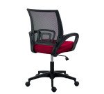 Chaise de bureau SPRING tissu et maille - avec accoudoirs et soutien lombaire - Mécanisme Basculant centré - Pied noir