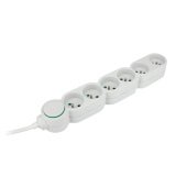Zenitech Multiprise 6 prises avec interrupteur en plastique recyclé - câble 1,5 m