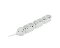 Zenitech Multiprise 6 prises avec interrupteur en plastique recyclé - câble 1,5 m