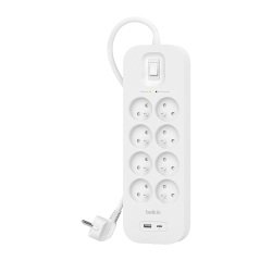 Belkin SRB003CA2M 8-outlet surge protection strip - 2m white
