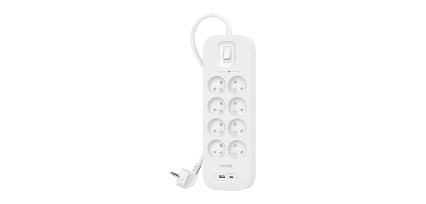 Prise de protection surtension Belkin SRB003CA2M 8 sorties - 2 m blanc