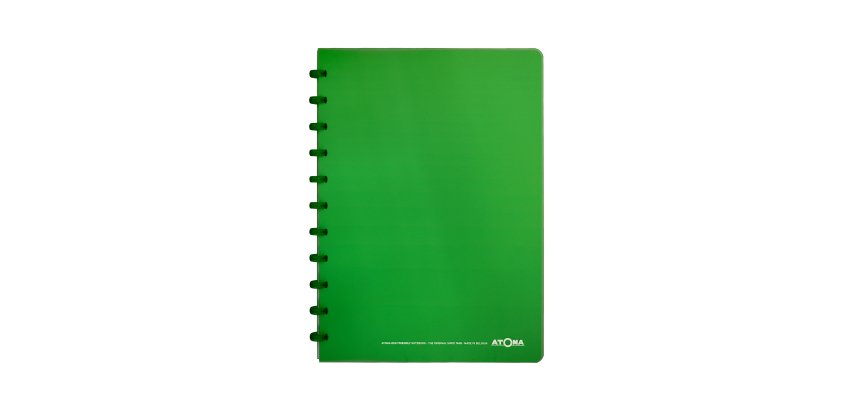 Atoma Trendy Notizbuch A4 - 144 Seiten - kommerzielles Kästchenpapier - transparentes Grün