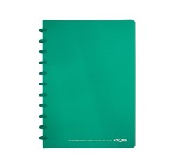 Atoma Trendy schrift A4 - 144 bladzijden - gelijnd - transparant turkoois