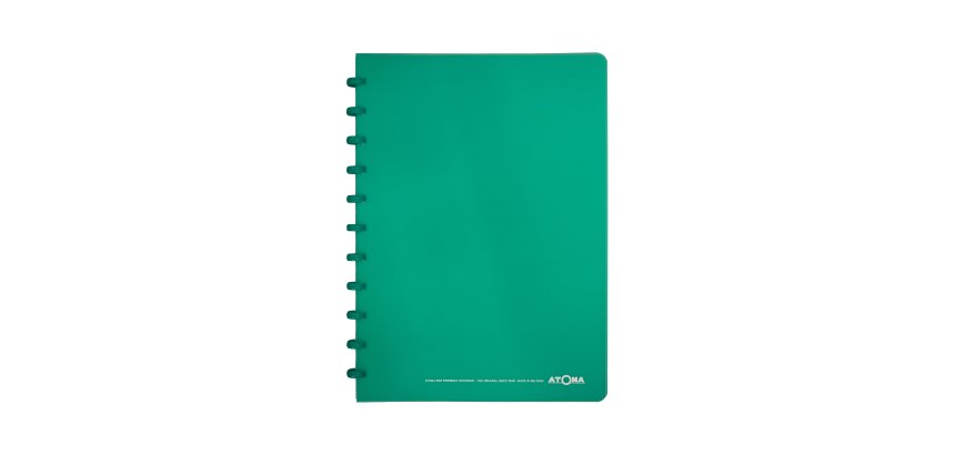 Atoma Trendy A4 notebook - 144 pages - 5 mm square grid - transparent turquoise