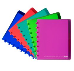 Atoma Trendy cahier avec 6 intercalaires A5+ -120 pages - ligné - couleurs assorties