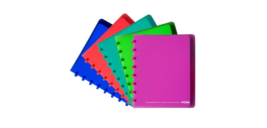 Atoma Trendy notebook with 6 dividers A5+ -120 pages - ruled - assorted colors