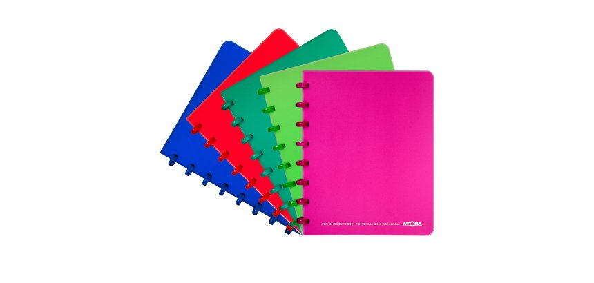 Schrift Atoma formaat A5 - gelijnd - 144 pagina's