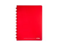 Atoma Trendy schrift A4 - 144 pagina's - geruit 5 mm - transparant rood