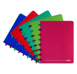 Atoma Tutti Frutti schrift A5 -144 pagina's - geruit 5 mm - geassorteerde kleuren