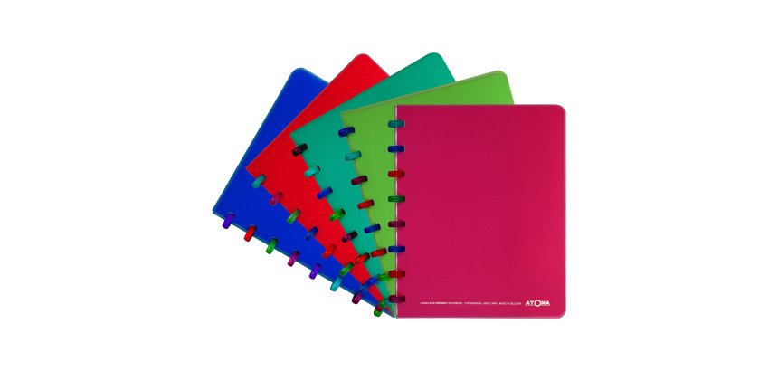 Atoma Tutti Frutti schrift A5 -144 pagina's - geruit 5 mm - geassorteerde kleuren