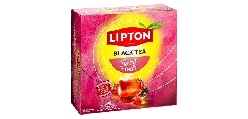 Thé noir fruits des bois Lipton Fell Good Sélection - Boîte de 100 sachets