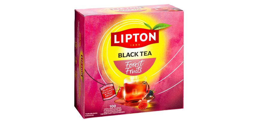 Thé noir fruits des bois Lipton Refresh - Boîte de 100 sachets