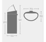 Poubelle 40 litres Brabantia Touch Bin ovale inox platinium