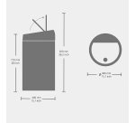 Papelera redonda 60 litros Brabantia Touch Bin mat