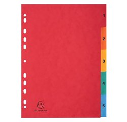 Separadores cartulina lustrada flexible 3/10º 225 g colores surtidos