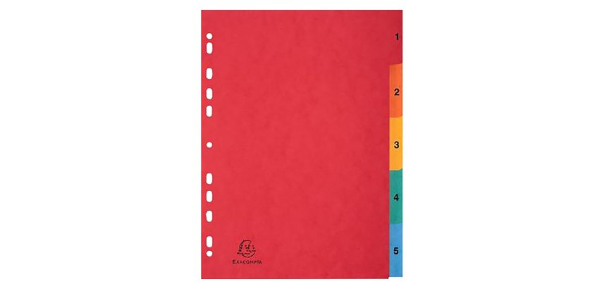 Separadores cartulina lustrada flexible 3/10º 225 g colores surtidos