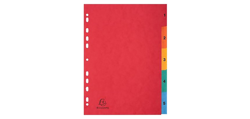 Separadores cartulina lustrada flexible 3/10º 225 g colores surtidos