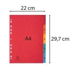 Separadores cartulina lustrada flexible 3/10º 225 g colores surtidos