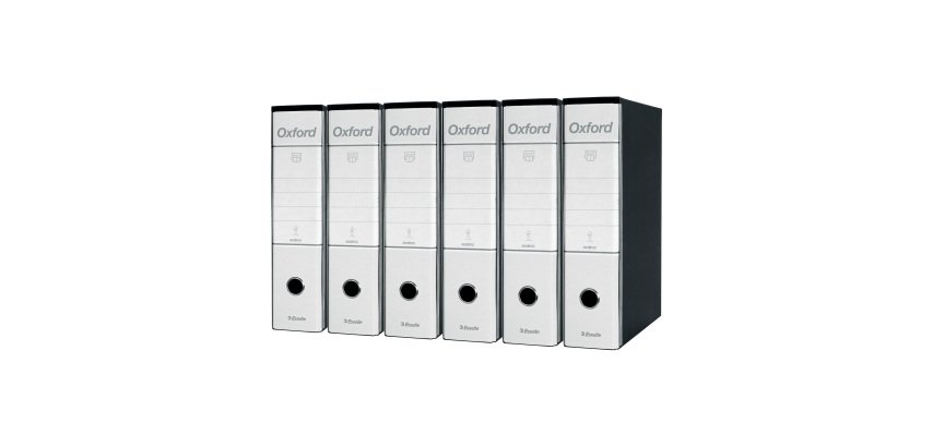 Registratore Protocollo dorso 8 cm Oxford Esselte in cartone 2 anelli A4 bianco 5+1 pezzo in omaggio