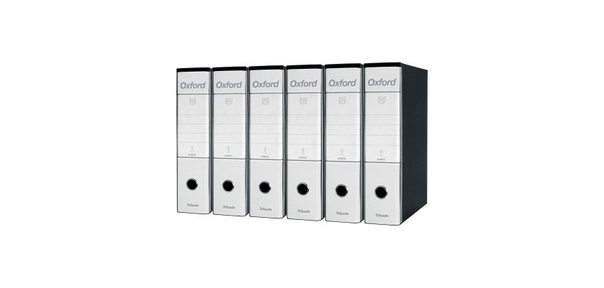 Registratore Protocollo dorso 8 cm Oxford Esselte in cartone 2 anelli A4 bianco 5+1 pezzo in omaggio