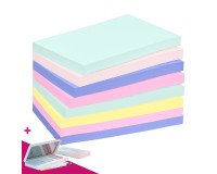 Notes repositionnables recyclées couleurs nature Post-It 76 x 127 mm - bloc de 100 feuilles - Pour l'achat de 48 notes = 1 palette OFFERTE