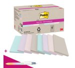 Notities in gerecycleerde naturelkleuren Post-It 127 x 76 mm - blok van 70 vellen