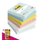 Notes repositionnables couleurs Beachside Post-It - bloc de 100 feuilles = Pour l'achat 12 notes repositionnables, 1 sachet de M&M OFFERT