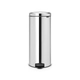 Poubelle 30 litres ronde à pédale Brabantia NewIcon, inox brillant