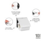 Distributeur papier toilette rouleau métal Brabantia avec couvercle