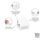 Distributeur papier toilette rouleau métal Brabantia avec couvercle