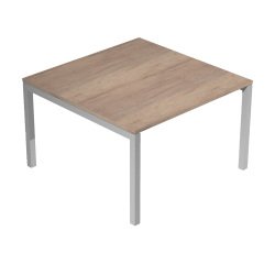 Bridge modular meeting table with metal bridge legs, W 120 x D 120 x H 74.6 cm