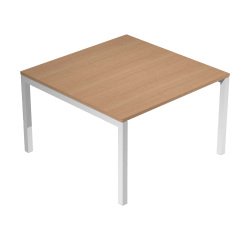 Bridge modular meeting table with metal bridge legs, W 120 x D 120 x H 74.6 cm