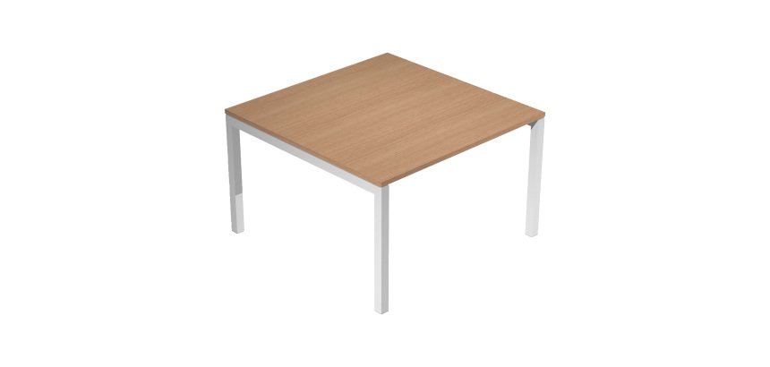 Tavolo riunione Bridge modulare con gambe a ponte in metallo l 120 x p 120 x h 74,6 cm