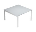 Tavolo riunione Bridge modulare con gambe a ponte in metallo l 120 x p 120 x h 74,6 cm