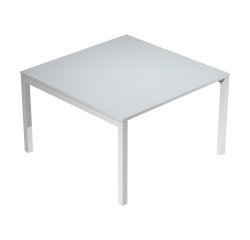 Bridge modular meeting table with metal bridge legs, W 120 x D 120 x H 74.6 cm