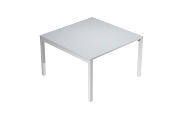 Bridge modular meeting table with metal bridge legs, W 120 x D 120 x H 74.6 cm