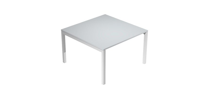 Tavolo riunione Bridge modulare con gambe a ponte in metallo l 120 x p 120 x h 74,6 cm