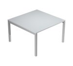 Bridge modular meeting table with metal bridge legs, W 120 x D 120 x H 74.6 cm