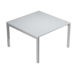 Bridge modular meeting table with metal bridge legs, W 120 x D 120 x H 74.6 cm