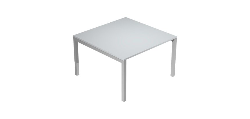 Bridge modular meeting table with metal bridge legs, W 120 x D 120 x H 74.6 cm
