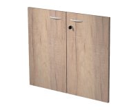 Coppia ante basse l 80 x p 2 x h 67 cm per armadio basso a giorno colore rovere canadese