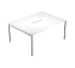 Tavolo riunione Bridge modulare con gambe a ponte in metallo l 160 x p 120 x h 74,6 cm