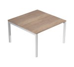 Bridge modular meeting table with metal bridge legs, W 120 x D 120 x H 74.6 cm