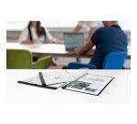 Chemise de présentation à clip recyclée Rapesco Eco  23 x 31 noir - Lot de 10