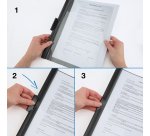 Chemise de présentation à clip recyclée Rapesco Eco  23 x 31 noir - Lot de 10