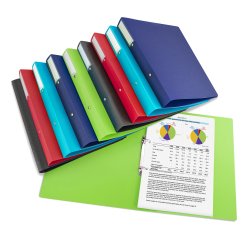 Recycelte Ordner mit 2 Ringen Rapesco Eco A4 - Rückenbreite 3,8 cm in verschiedenen Farben - Satz von 10