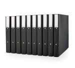 Classeurs recyclé à 2 Anneaux Rapesco Eco A4 - Dos de 3,8 cm noir - Lot de 10