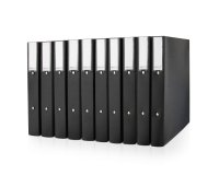 Classeurs recyclé à 2 Anneaux Rapesco Eco A4 - Dos de 3,8 cm noir - Lot de 10