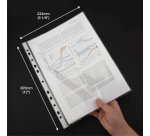 Pochettes perforées Rapesco Eco A4 polypropylène 6/100e recyclé - Boîte de 100