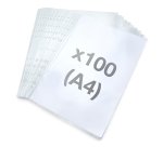 Pochettes perforées Rapesco Eco A4 polypropylène 6/100e recyclé - Boîte de 100